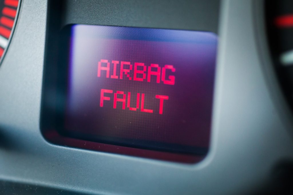 Informacja o awarii systemu airbag