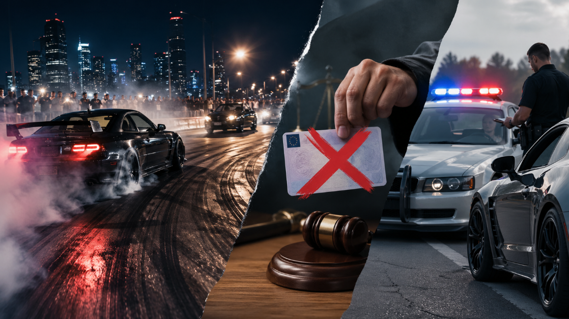 Drift i nielegalne wyścigi? Za te błędy od razu stracisz prawo jazdy!